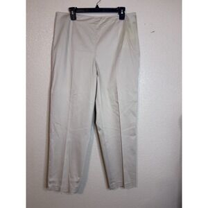 Talbots Womens Pants‎ Khaki Plus Size 16 Stretch Cotton Chino Curvy Flat Front